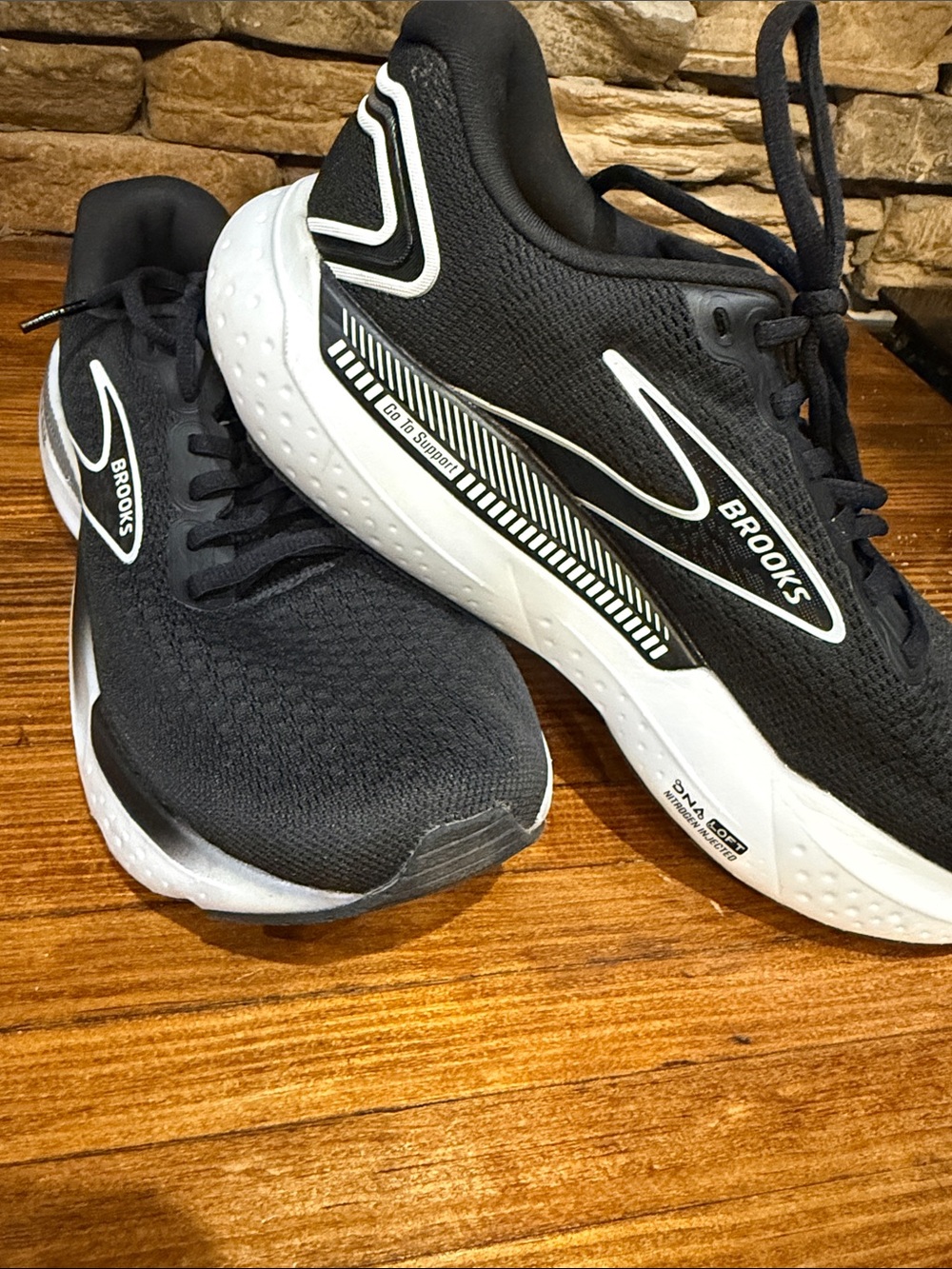 Brooks Black and White Men's Running Shoes